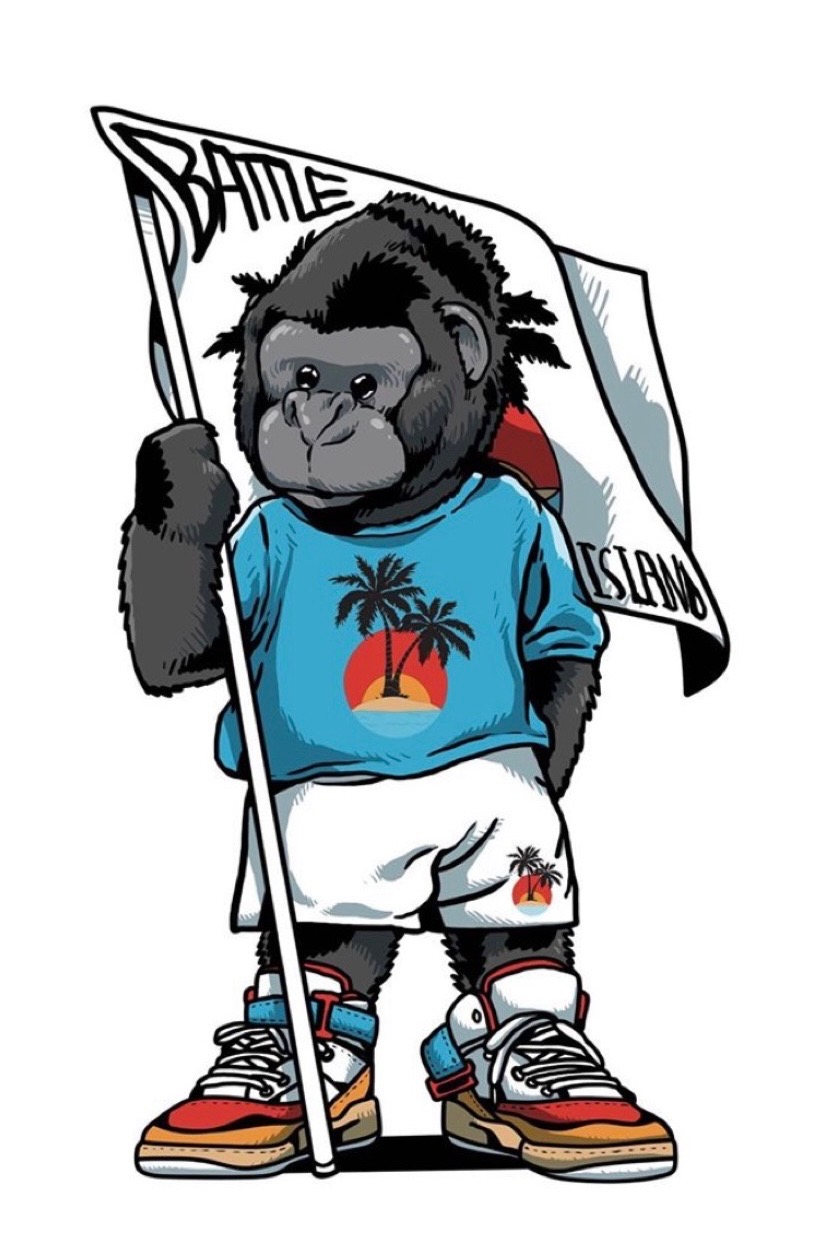 Battle Island gorilla mascot